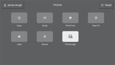 MFD-native home screen interface