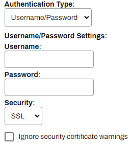 IMAP Authentication settings on the Service Client's Email Printing tab. 