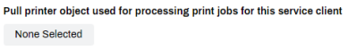 Option to select the pull printer to use for Email Printing.