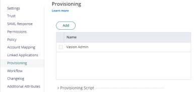 CyberArk window showing the app's Provisioning tab and the roles section. 