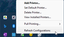 Refresh Configuration option from system tray