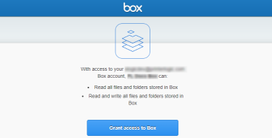 Box request to grant access