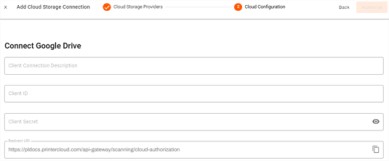 Connect Google Drive configuration