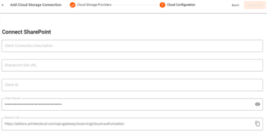 Connect SharePoint configuration