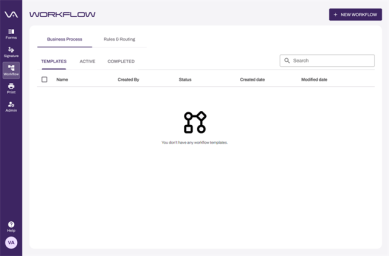 Business Process Workflow page