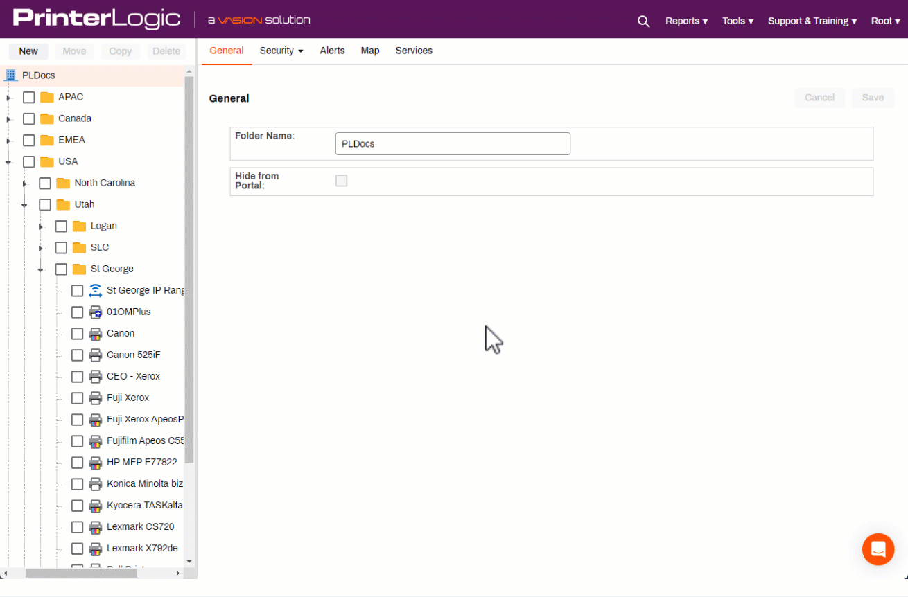 A GIF demonstrating how to set ONCP at the printer level.