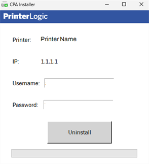 CPA 1.0 Installer modal with the Uninstall button