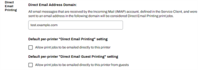 Default domain settings with no other settings enabled. 