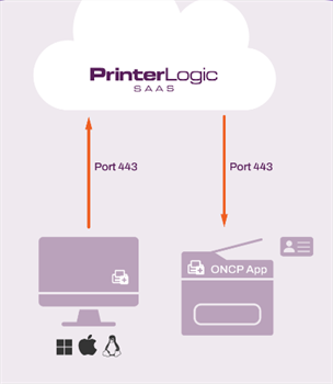 Diagram showing the network flow of traffic for ONCP. 