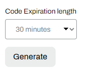 Generate code option