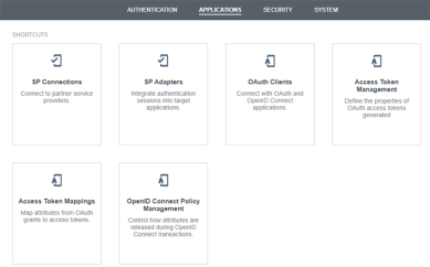 Applications window showing the SP Connection highlighted in the upper left. 