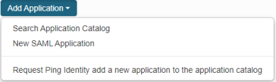 The Search Application Catalog option under the expanded Add Application drop-down in the lower left. 